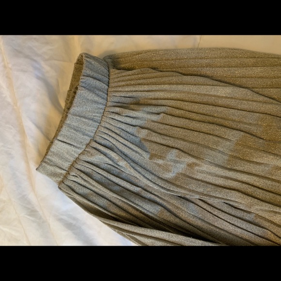 Gold Shimmery Women’s Midi Skirt - Picture 2 of 3